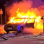 On tankował, ona zapaliła papierosa. Mercedes Polaków spłonął na stacji w Niemczech