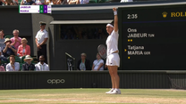  Ons Jabeur - Tatjana Maria. Wspaniałe zagrania na kortach Wimbledonu. WIDEO