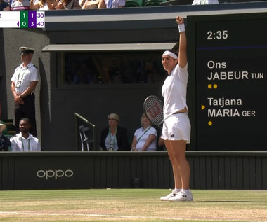  Ons Jabeur - Tatjana Maria. Wspaniałe zagrania na kortach Wimbledonu. WIDEO