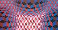 Op-art: Victor Vasarely, Stri-Neu, 1973-75 /Encyklopedia Internautica