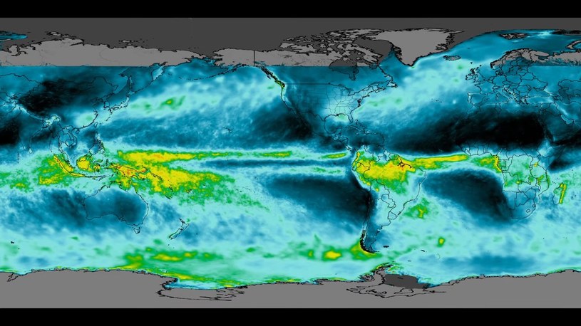 Opady na Ziemi - dane z satelitów TRMM i GPM / Fot: NASA, JAXA /materiały prasowe