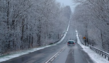 Opady śniegu na początku wiosny