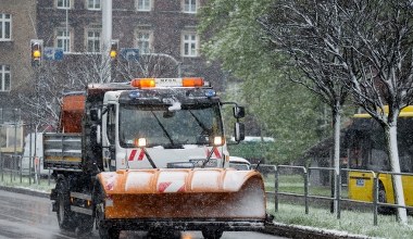 Opady śniegu w Katowicach