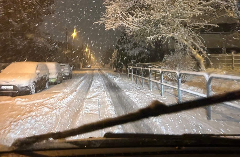 Opady śniegu w Poznaniu /Gorąca Linia RMF FM