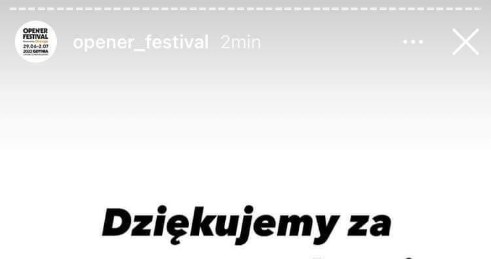 Open'er Festival 2022 /Instagram