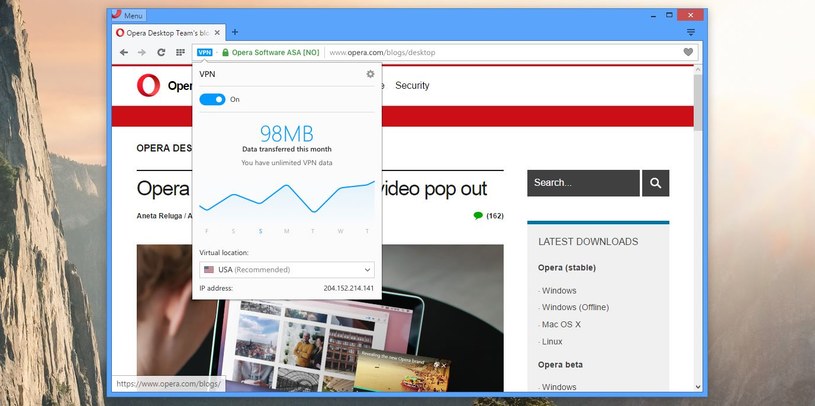 Opera z VPN-em /materiały prasowe