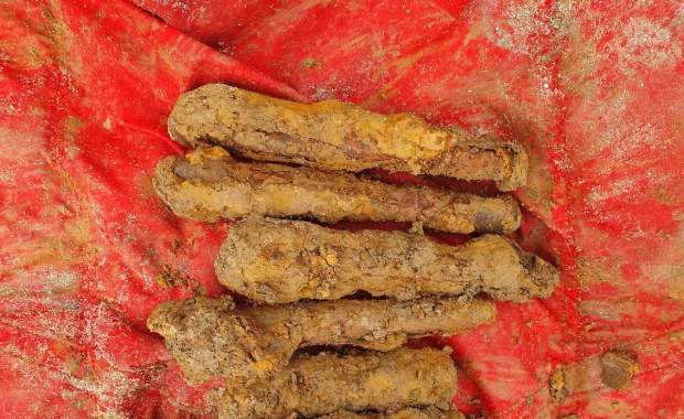 Operator koparki odkrył ponad 700 sztuk amunicji z czasu II wojny światowej