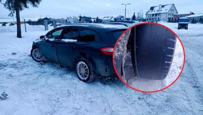 Opona rodem z F1. Jak on tym jeździł po zimowych drogach?!