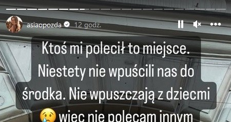 Opozda nie została wpuszczona do kociej kawiarni z synkiem /www.instagram.com/asiaopozda