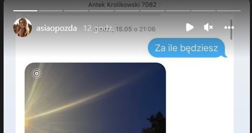 Opozda opublikowała wiadomości od Królikowskiego /Instagram