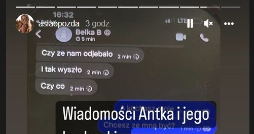 Opozda ujawniła wiadomości od kochanki Królikowskiego /Instagram