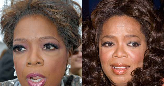 Oprah Winfrey w rozmiarze 38 oraz obecnie. &nbsp; /Splashnews