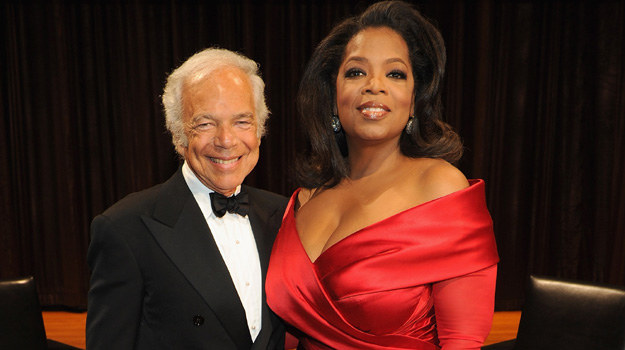Oprah Winfrey (w towarzystwie Ralpha Laurena) podczas sobotniej gali / fot. Larry Busacca /Getty Images/Flash Press Media