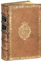 Oprawa książki: Józef Rogaliński, Doświadczenia skutków rzeczy, 1765-70, skóra złocona /Encyklopedia Internautica