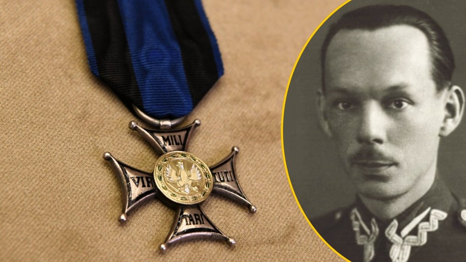 Order Virtuti Militari (zdjęcie poglądowe; fot. Piotr Nowak/PAP) / kpt. Juliusz Roman Heinzel (fot. Centralne Archiwum Wojskowe) /Piotr Nowak/PAP /Instytut Pamięci Narodowej