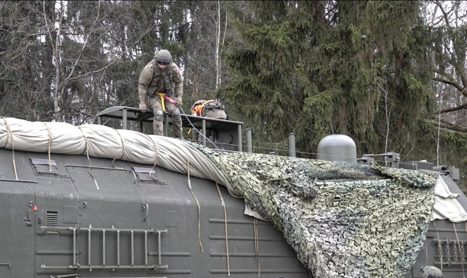 Oreszniki pokazane na filmie białoruskiego resortu obrony /PAP/EPA/RUSSIAN DEFENCE MINISTRY PRESS SERVICE /HANDOUT /PAP/EPA