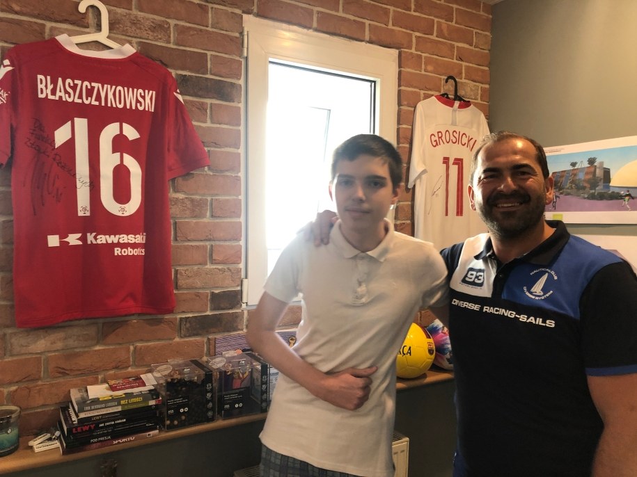 Organizator wyjazdu Marcin Grzegrzółka i Marcin Rydel - jeden z podopiecznych Fundacji /Michał Dobrołowicz /RMF FM