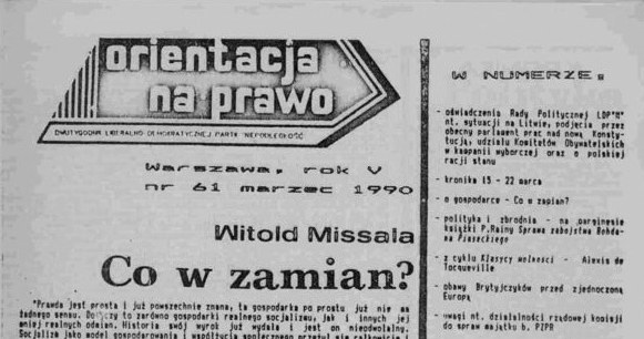 "Orientacja na Prawo" (źródło ilustracji: Encyklopedia Solidarności) /Archiwum autora