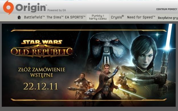 Origin - fragment strony elektronicznego sklepu EA /Informacja prasowa