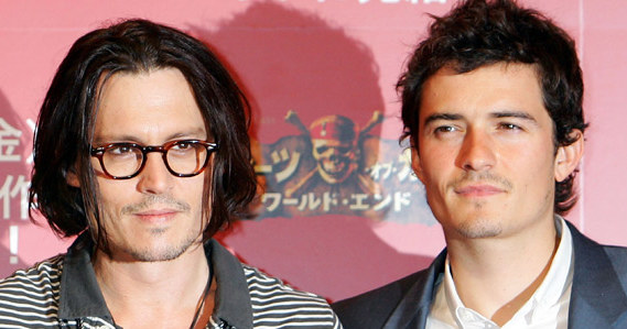 Orlando Bloom i Johnny Depp 23 maja w Cannes, fot. Junko Kimura &nbsp; /Getty Images/Flash Press Media