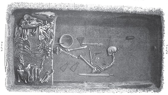 Oryginalna ilustracja grobowca pochodząca z 1889 roku /Foto: Hansen/Stolpe/ uu.se /