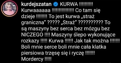 Oryginalny post Barbary Kurdej-Szatan /@kurdejszatan