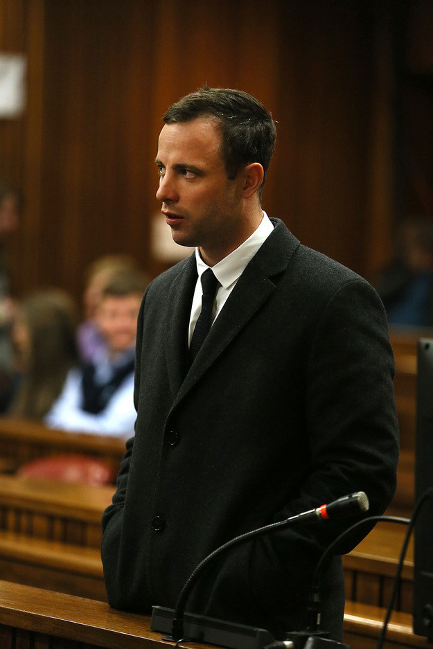 Oscar Pistorius na sali sądowej /Pool /Getty Images