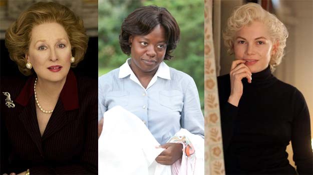 Oscarowy wieczór mogą popsuć Meryl Streep (L) Viola Davis (C) oraz Michelle Williams (P) /materiały dystrybutora