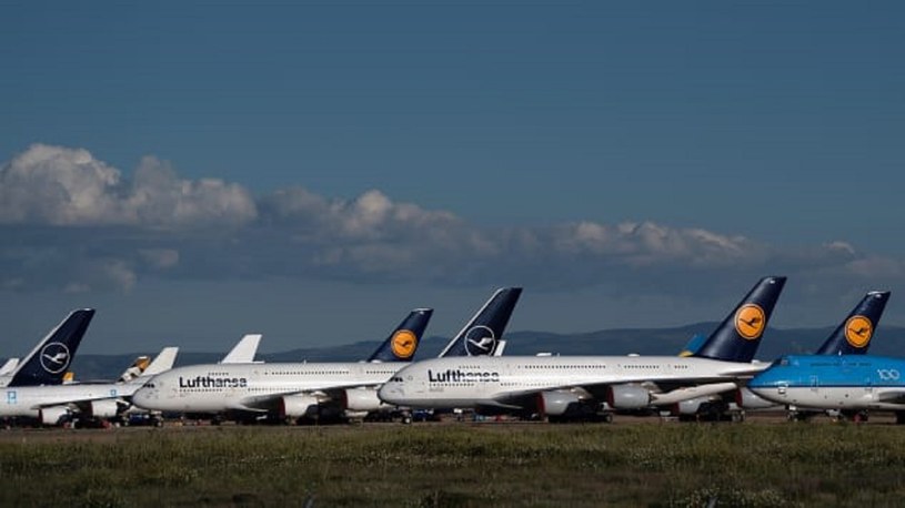 Osiem A330 w barwach Lufthansy czeka na powrót na lotniskach Hiszpanii i Francji /Twitter