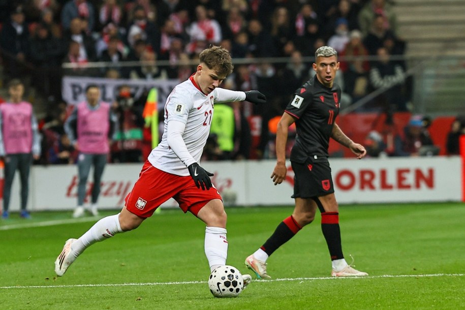 Oskar Pietruszewski podczas meczu Polska- Albania /Beata Zawadzka/East News /East News