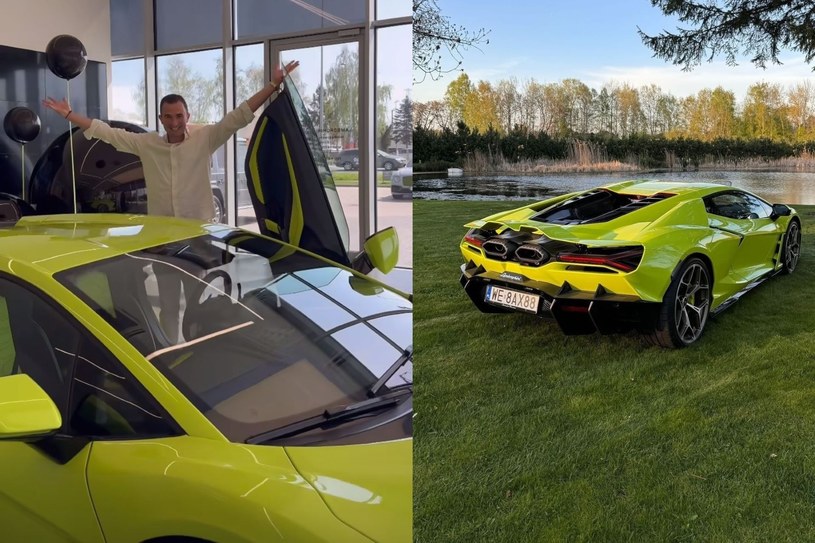 Oskar Wojciechowski pochwalił się nowym samochodem. To najmocniejsze Lamborghini w historii. /oskar_selfmade/ Instagram/ zrzut ekranu /
