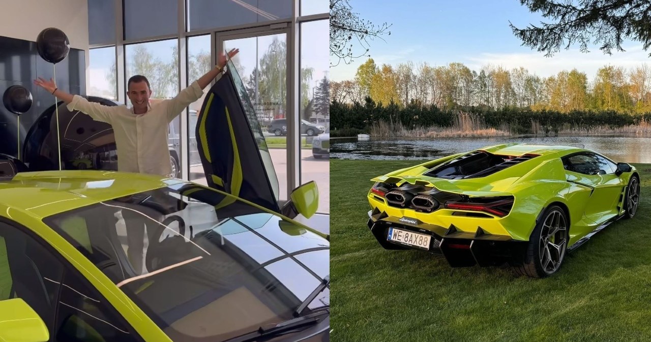 Oskar Wojciechowski pochwalił się nowym samochodem. To najmocniejsze Lamborghini w historii. /oskar_selfmade/ Instagram/ zrzut ekranu /