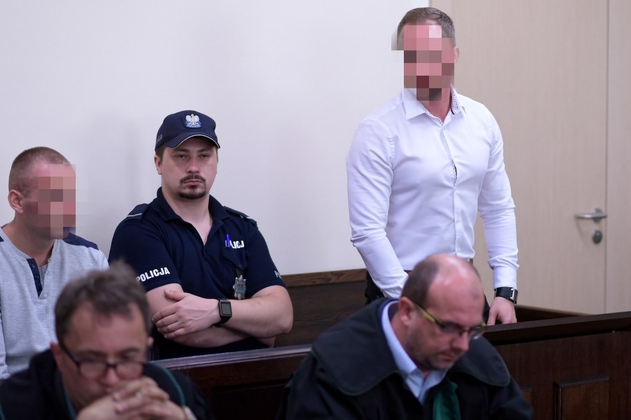 Oskarżeni Bartosz N. i Marcin W. podczas rozprawy /Jakub Kaczmarczyk /PAP