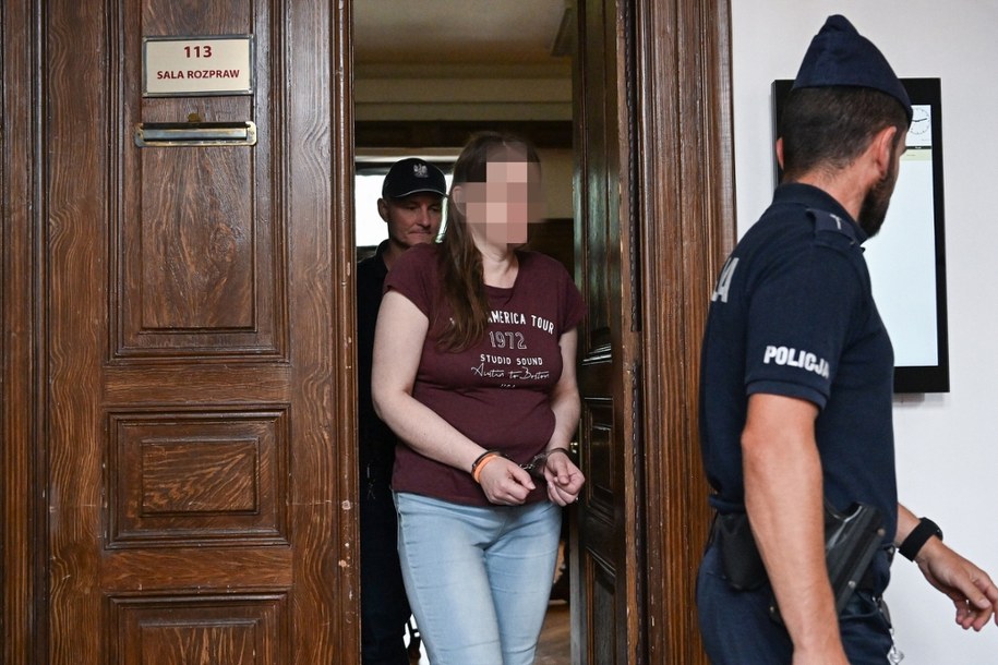 Oskarżona Dorota G. na korytarzu Sądu Okręgowego w Rzeszowie, /Darek Delmanowicz /PAP