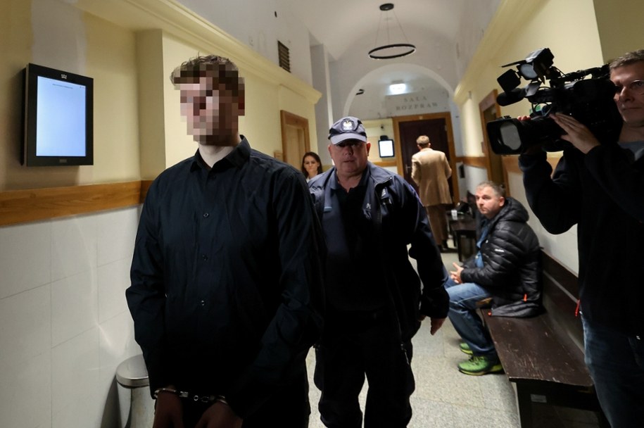 Oskarżony Filip W. w Sądzie Okręgowym w Nowym Sączu /Grzegorz Momot /PAP