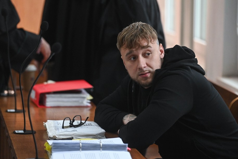 Oskarżony Łukasz Żak na rozprawie sądowej /Piotr Nowak /PAP