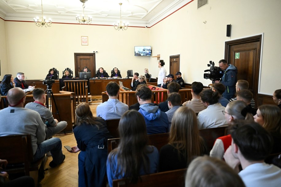 Oskarżony Maksymilian S. na sali rozpraw Sądu Okręgowego w Gdańsku /Adam Warżawa /PAP