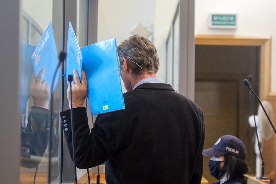 Oskarżony Mirosław Ż. na sali Sądu Okręgowego w Łodzi /	Grzegorz Michałowski   /PAP