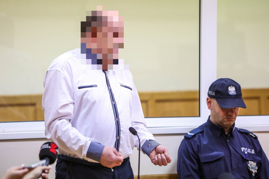 Oskarżony o zabójstwo księdza z Kłobucka Tomasz J. w częstochowskim sądzie /Waldemar Deska /PAP