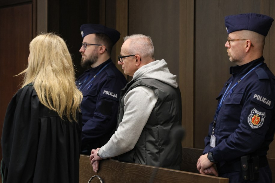 Oskarżony Piotr Polaszczyk (2P) na sali rozpraw Sądu Okręgowego Warszawa-Praga /Paweł Supernak /PAP