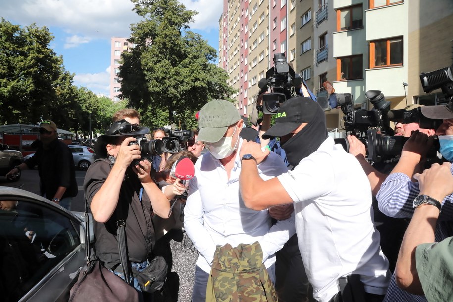 Oskarżony Sławomir Nowak po wyjściu z Sądu Rejonowego w Warszawie /	Wojciech Olkuśnik /PAP