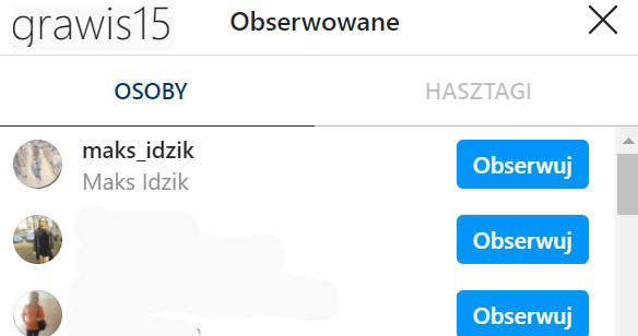 Osoby obserwowane przez Grażynę Wiśniewską na Instagramie /Instagram