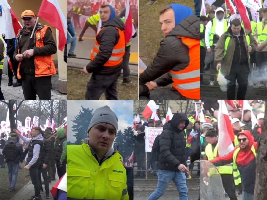 Osoby podejrzewane przez policję o łamanie prawa w czasie protestu rolników /Policja