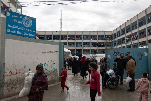 Ośrodek UNRWA w Rafah /HAITHAM IMAD /PAP/EPA