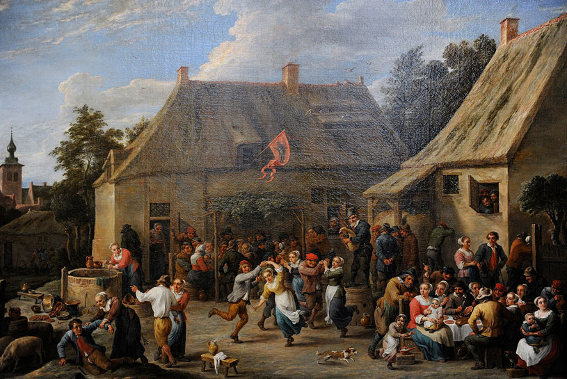 Ostatki świętowali wszyscy od chłopów, po królów, "Kiermasz Wiejski", 1665 r., David Teniers młodszy, (Rijksmuseum w Amsterdamie) /PHAS / Contributor /Getty Images