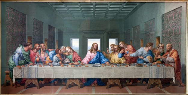 Ostatnia wieczerza. Mozaika Giacomo Raffaelli z roku 1816 jako kopia dzieła Leonarda da Vinci /PAP