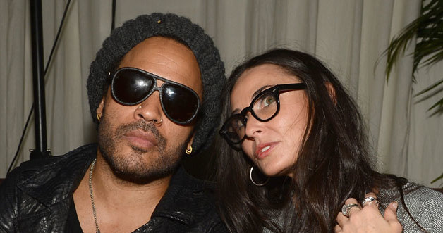 Ostatnio Demi Moore imprezowała z Lennym Kravitzem /Dimitrios Kambouris /Getty Images