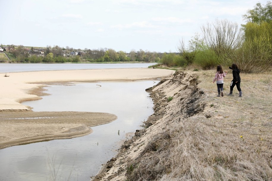 Ostrów: Niski poziom wody w Wiśle /Rafał Guz /PAP