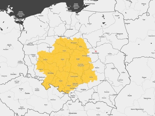 Ostrzeżenia 1. stopnia przed burzami w czwartek, 15.05.2025 /IMGW /Materiały prasowe