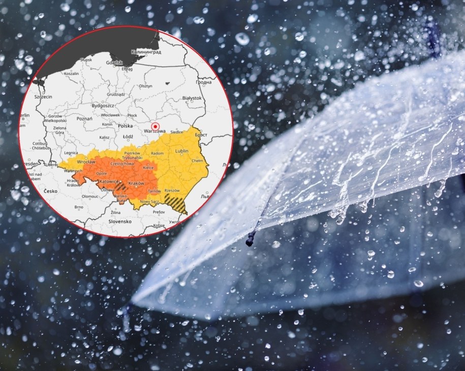 Ostrzeżenia IMGW - 6 i 7 czerwca 2024 /IMGW/Shutterstock Julia Sudnitskaya /Shutterstock